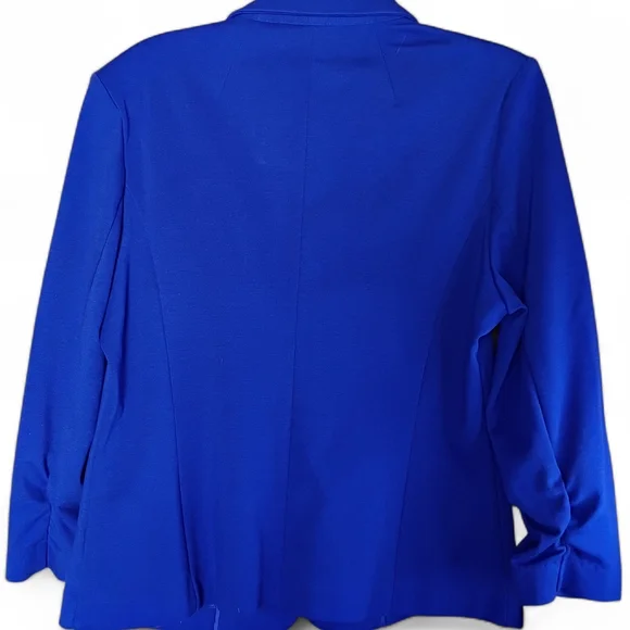 Christian Siriano Women Size L Royal Blue Blazer Office Business Casual Stylish - Picture 3 of 9